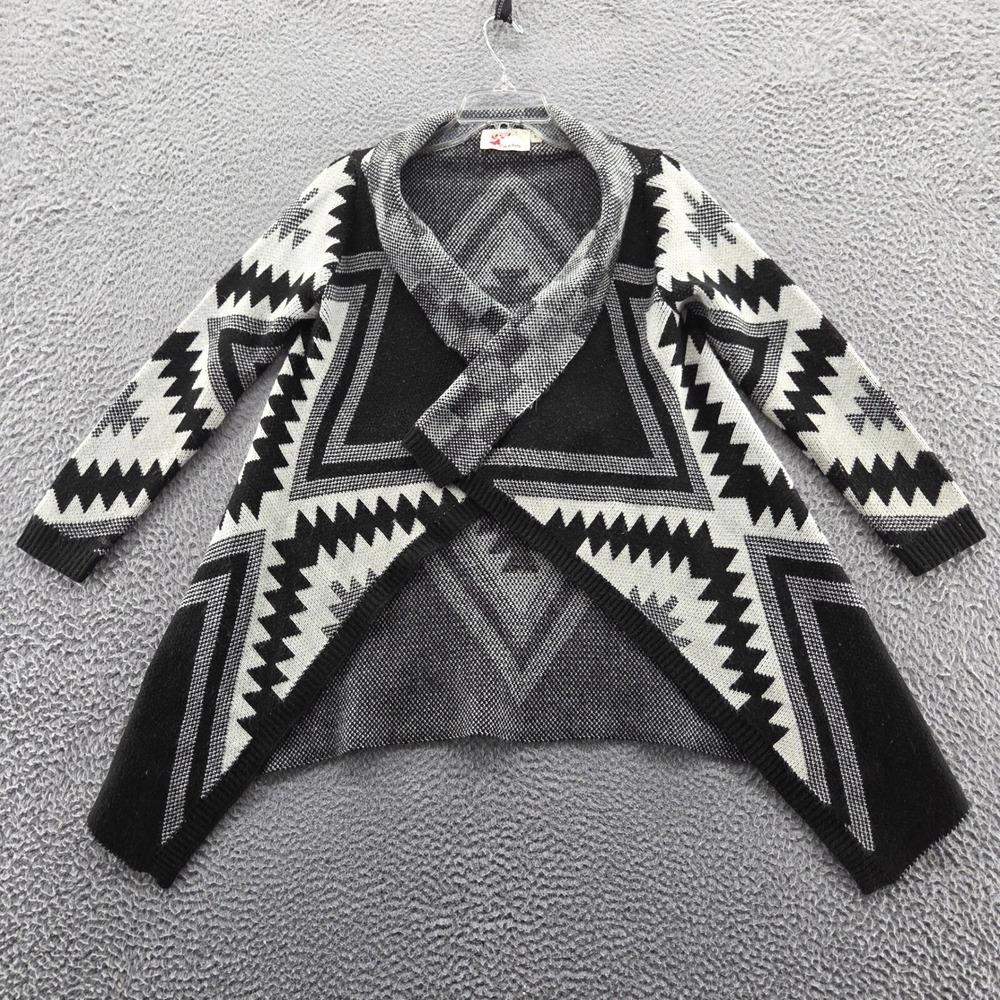Srod Butterflies Anthropologie Cardigan Sweater Small Black White Boho Aztec‎